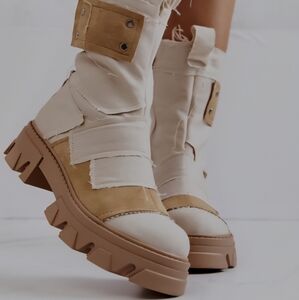 PS1 High Boots Workers On A Beige Nerisa Zipper women shoes yellow size38/7